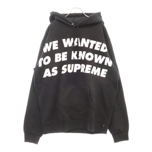 シュプリーム 20SS Known As Hooded Sweatshirt ノウン アズ プリント フーデッド スウェットシャツ プルオーバーパーカー ブラック