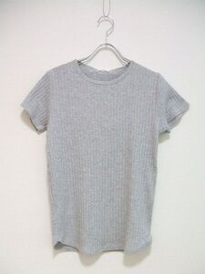 BEAUTY&YOUTH 半袖リブカットソー 半袖Ｔシャツ グレー レディース ビューティ&ユース 2-0420S 186281