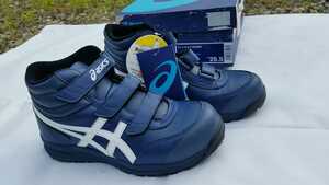 アシックス　CP302 25.5　 安全靴　ウィンジョブ　 ブルー×ホワイト　未使用在庫品試着のみ