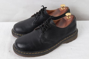 ドクターマーチン UK7/25.5cm-26.0cm/3ホール 黒 ブラック ブーツ レザー メンズ レディース dr.martens 中古 古着 dm3358