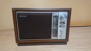 SONY ソニー レトロ アンティーク AM ラジオ FM 昭和レトロ 2バンド icf-9740 serial no 171377 動作確認 訳あり 中古 ホームラジオ