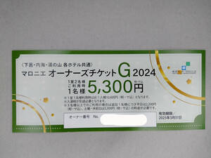 オテル・ド・マロニエ 2024 オーナーズチケットG★下呂温泉・内海温泉・湯の山温泉 2025年3月31日まで