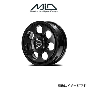 MID ロードマックス マッドエージェント アルミホイール 1本 モコ 22系(14×4.5J 4-100 INSET45 セミグロスブラック)ROADMAX MUDAGENT