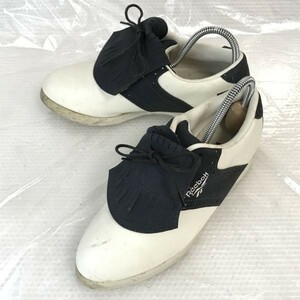 Reebok/リーボック☆希少/スチール/鉄スパイク/ゴルフシューズ【23.0/USA6/白×紺/white×navy blue】sneakers/Shoes/trainers◇bi-71