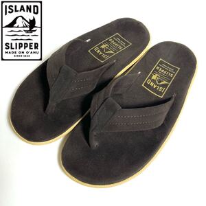 ISLAND SLIPPER アイランド スリッパ ULTRA SUEDE TONG SANDAL ウルトラ スエード トング サンダル ハワイ製 5 23.5cm ダークブラウン