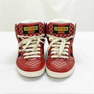 【中古AB】グッチ スニーカー アポロGG DAPPER DAN シェリーライン 538708 レッド 35 1/2 35.5 22.5cm レディース 149167