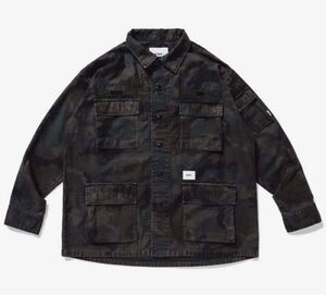 【M】20SS JUNGLE LS 02 SHIRT COTTON SATIN CAMO WOODLAND ジャングル 迷彩 シャツ ジャケット JACKET wtaps wtvua ダブルタップス