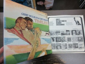 三L1■LP★ジェリー・マリガン（Gerry Mulligan） & チェット・ベイカー（Chet Baker）PACIFIC JAZZ US MAT ST-20146//見開き「TIMELESS」