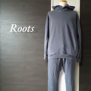 ROOTS オーガニックコットン スウェットパーカー パンツ セットアップ 3