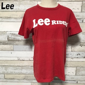 【人気】Lee/リー ロゴプリントTシャツ レッド サイズM レディース/3898