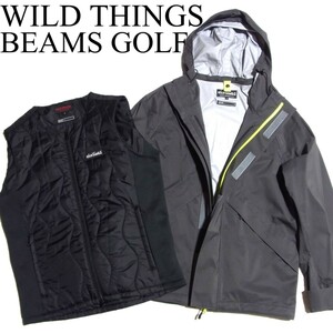 WILD THINGS × HEAT MASTER × BEAMS GOLF 別注 3WAY デナリ パーカ ジャケット ワイルドシングス ビームスゴルフ ヒートマスター グレー