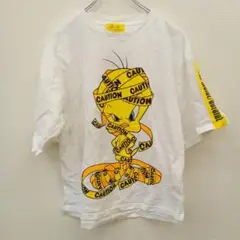 【Tweety】トゥイーティー(S)プリントTシャツ＊トップス＊半袖＊ロゴ