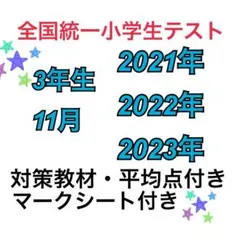 全国統一小学生テスト 3年生　3期分　11月　24時間以内発送！！！