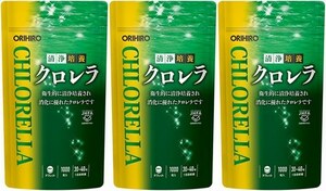 3袋(3000粒)　オリヒロ 清浄培養クロレラ 1000粒　HFA認定品です。不足しがちな栄養素をたっぷり含んでおり、健康管理におすすめです。