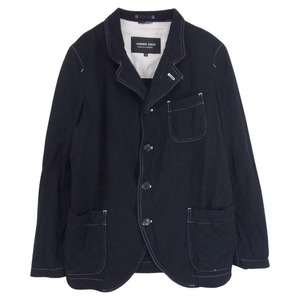 COMME des GARCONS HOMME DEUXコムデギャルソンオムドゥ DQ-J032カシミヤ混 ウール テーラードジャケット パッカリングステッチ XS【中古】