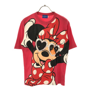 トウキョウディズニーリゾート ミニーマウスプリント 半袖 Tシャツ S ピンク系 TOKYO DISNEY RESORT メンズ