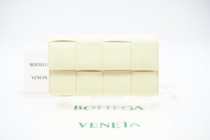 ☆安心の３大保証☆ ABランク ≪BOTTEGA VENETA ボッテガ ヴェネタ/ラウンドファスナー長財布≫ 667433 カセット ラージ シャーベット 黄