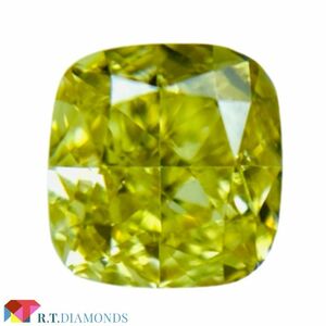 FANCY VIVID YELLOW 0.415ct X/RT2177/CGL