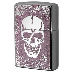 Zippo ジッポライター スカル ドクロ 骸骨 Skull ピンク ＃200 メタルプレート 両面加工 ニッケルメッキ 2MPP-Skull PK メール便可