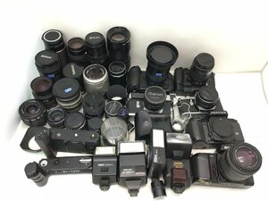 Nikon F100 / PENTAX ME / Canon RM 他 一眼レフ/レンジファインダー カメラ レンズ 付属品 など 大量 まとめ ジャンク 中古【MA050027】