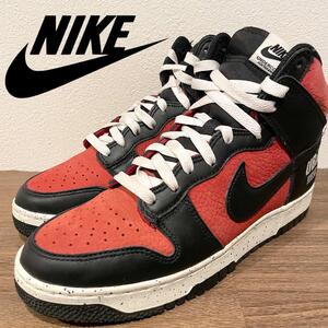 NIKE DUNK HIGH UNDERCOVER UBA ナイキ ダンク ハイ アンダーカバー DD9401-600 ハイカットスニーカー メンズ ブラックレッド 25cm 