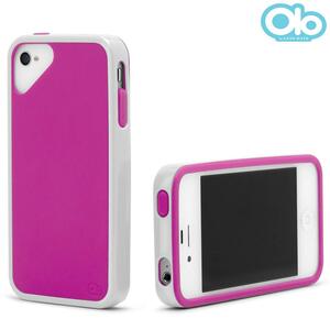 即決・送料無料)【2種の素材を使ったケース】Olo iPhone 4S/4 Sling Case White/Pink Rose