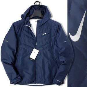 新品 秋冬 NIKE ナイキ ゴルフにお勧め 撥水 中綿 ジャケット L 紺 NIKE フルジップ エアロレイヤー スポーツ GOLF メンズ ◆GI3493A