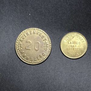 100円スタート外国古硬貨　メダル　19世紀早期？　イギリス　ロンドン　2枚