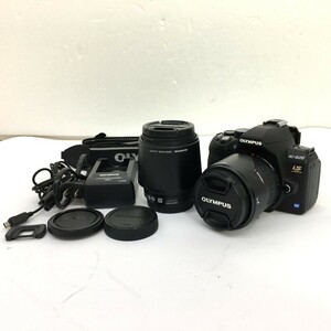 □●【同梱不可】【60】中古品 オリンパス E-620 ボディ レンズ×2 レンズフード×2 レンズフィルター×2 セット ブラック