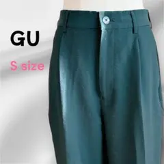 GU（ジーユー） ダークグリーン スラックスタイプ カジュアルパンツ S