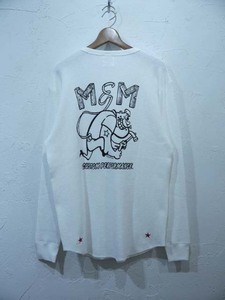 M&M WAFFLE L/S T-SHIRT(22-MT-021) /WHITE/XLsize/新品・未使用/20%OFF