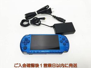 【1円】SONY Playstation Portable 本体 ブルー PSP-3000 初期化/動作確認済 バッテリーなし M01-611tm/F3