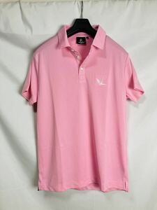 1PIU1UGUALE3 GOLF バックテープロゴポロシャツ　ピンク　定価26,000+TAX