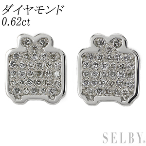 Pt900 ダイヤモンド ピアス 0.62ct SELBY