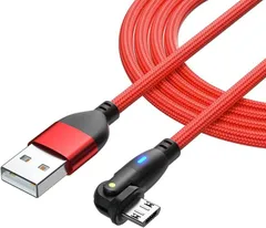 YFFSFDC Micro USB ケーブル Ｌ字型 180度回転 急速充電 高速データ転送 マイクロ USB ケーブル 強化TPE製 Micro充電コード Android スマホ充電ケーブル Type-B PS4 コントローラー イヤホン