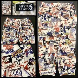 ヒスガール プリント総柄★クロップド スウェットパンツ HYSTERIC GLAMOUR★ジョガーパンツ イージーパンツ ボトムス ヒステリックグラマー