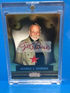 トレーディングカード PANINI【ジョージ・A・ロメロ George A. Romero 「2011 PANINI America」 直筆サイン&コスチュームカード（59/99）】