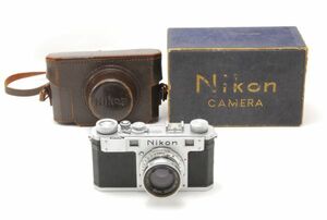 [Rare] Nikon M Rangefinder Camera NIKKOR-H.C 5cm f/2 Lens Box Nippon Kogaku 8958