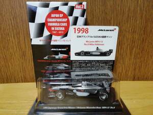 京商　1/64 JAPAN GP COLLECTION vol.3　1998 日本グランプリ in SUZUKA 優勝マシン McLaren MP4-13 No.8 Mika Hakkinen　KYOSHO