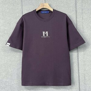 定番・半袖Tシャツ 定価2万◆Emmauela・イタリア・ミラノ発◆上質 柔らかい 爽やか 快適 通気 吸汗 カットソー キレイめ シンプル 夏 XL/50