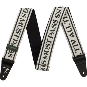 Fender George Harrison All Things Must Pass Logo Strap, White/Black ジョージ・ハリスン ギターストラップ〈フェンダー〉