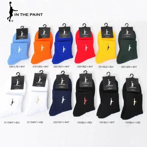 1370513-InThePaint/バスケットソックス ショートソックス 厚手生地 レイアップマン ワンポイント/