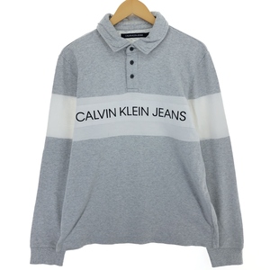 古着 カルバンクライン Calvin klein JEANS 長袖 ポロシャツ メンズM相当 /eaa486990