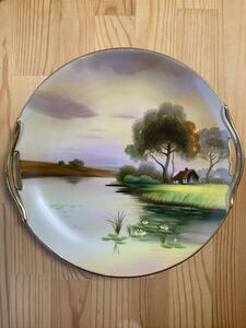 美品 OLD Noritake オールドノリタケ 手描き　大皿　プレート　金彩