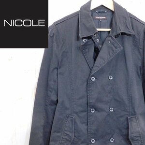 ニコル ハイダワェイ NIKOLE HIDE AWAY■デザインショ－トコート■48■ブラック　ジャンパー　ブルゾン　メンズ　※9225115