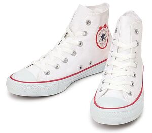 ☆CONVERSE ALL STAR RIBBONPATCH HI 白 23.0cm コンバース オールスター リボンパッチ ハイ 5SC007