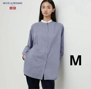 クーポン利用可★送料無料★即決★ユニクロ UNIQLO イネス★コットンシルクチュニック（ストライプ・長袖）