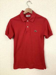 CHEMISE LACOSTE ラコステ　オールド　半袖ポロシャツ　鹿の子　コットン　セレクト　ビンテージ　古着　レッド　2