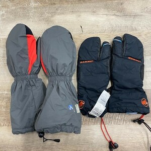 ◆２組セット◆ MAMMUT マムート ファイントラック グローブ ポリゴンミトン キャンプ アウトドア BBQ 手袋 防寒 mc01067871