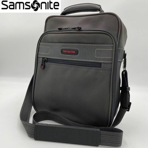 Samsonite サムソナイト/ショルダーバック　メンズ　2way ビジネスバッグ　灰色・グレー　手持ち鞄・肩掛け鞄　仕事鞄　通勤・通学